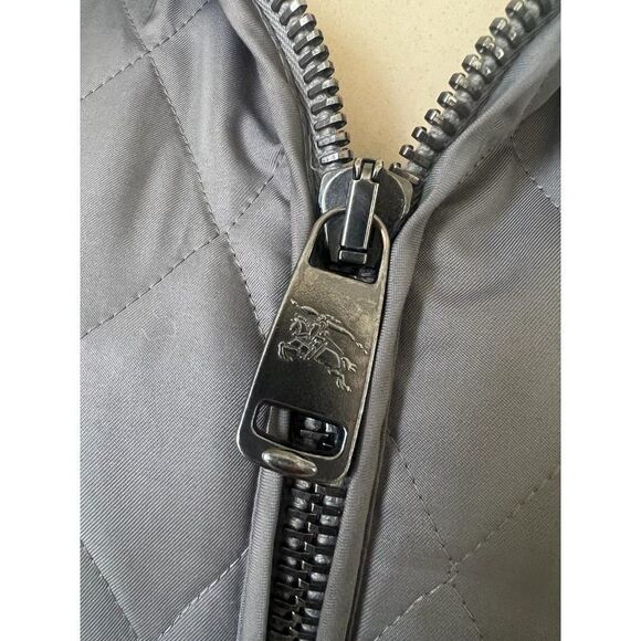 Authentic BURBERRY Grey Diamond Quilted Nova Check Utility Jacket Size S - Picture 10 of 15